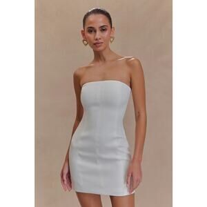 Meshki Maci Crepe Mini Dress | Size S | White | NWT